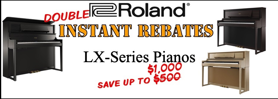 Double Instant Rebates on Roland LX-700 Series Pianos